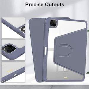 เคสหนังอะคริลิคแบบหมุนได้รุ่นใหม่ปี 2026 พร้อมขาตั้ง ป้องกันรอบด้าน สำหรับ <span class=keywords><strong>iPad</strong></span> <span class=keywords><strong>Pro</strong></span> 11/13/Air 8 (2026) ผลิตในจีน - Product Image 4