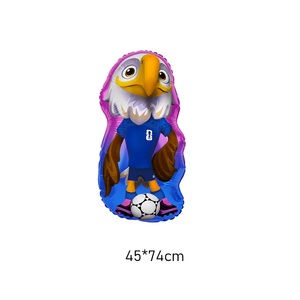 Globos de Aluminio de la Copa Mundial, Mascota Maple Zayu, Globos de Dibujos Animados, Balón de Fútbol, Artículos de Decoración para Fiestas de Cumpleaños - Product Image 5