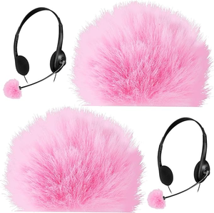 Professionnel Lavalier Microphone Fourrure Pare-Brise Couverture Mousse Coton Coupe-Vent pour Interview En Plein Air Live Streaming Revers Mic - Product Image 2