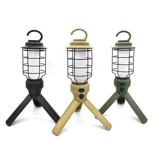 High Capacity Lithium Batteries Outdoor Camping Lantern Rechargeable 360 Degree Spread Light 2 in 1 Tripod Lantern Work Light