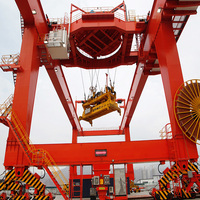 Grue de conteneur maritime sur rail, 40 tonnes, avec moteur, roulement, boîte de vitesses, télécommande, certifiée CE