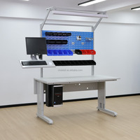 Mesa de Trabajo Antiestática Detall ESD con Superficie Laminada y Tomas de Corriente Integradas para Talleres de Reparación de Computadoras