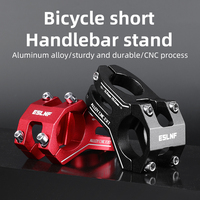 Stem Sepeda Pendek ESLNF 31.8 45mm, Stem Stang Aluminium untuk Sepeda Gunung, Sepeda Jalan, MTB, BMX