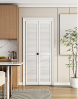 Porte à persiennes moderne ventilée en bois pour placard et buanderie, sur mesure – Offre spéciale
