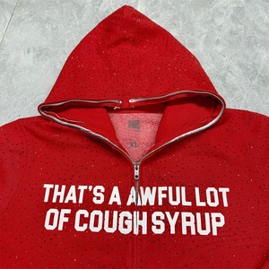 Sudadera con Capucha para Hombre <span class=keywords><strong>de</strong></span> Alta Calidad, 100% Algodón, Estilo Urbano, con Pedrería, con Estampado 'THAT'S a AWFUL LOT of COUGH SYRUP' - Product Image 4