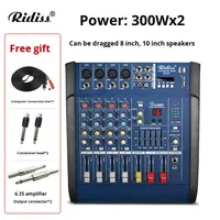 Amplificateur de mixage T-MX série 4 6 8 12 canaux avec lecteurs USB BT, haut-parleurs 8/10/12 pouces pour petites scènes, salles de réunion en extérieur, usage domestique