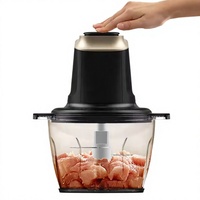 Hachoir à viande domestique de 1,5 L avec processeur de bol en plastique pour divers aliments Trancheuse à viande durable