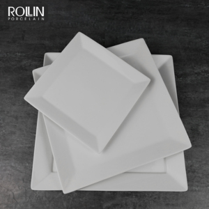 Assiettes à dîner carrées de la porcelaine <span class=keywords><strong>blanche</strong></span>, 1 pièce, assiettes de Restaurant de qualité - Product Image 3