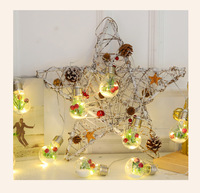 Nieuwe Kerstverlichting LED Koperdraad Kerstlampjes Lichtketting Kamer Dennennaald Rode Fruit Koperdraad Kerstverlichting