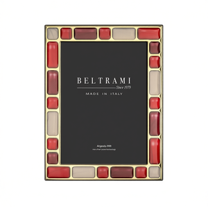 Beltrami Silver Plated Handmade Elegant Photo <b>Frame</b> <b>with</b> Wood Structure Tabletop Installation Rectangle Shape Made in Italy - Product Image 2