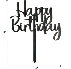Decorazione per Torta <span class=keywords><strong>di</strong></span> <span class=keywords><strong>Compleanno</strong></span> in Acrilico Nero - Topper per Cupcake e Decorazioni per Torte per Feste <span class=keywords><strong>di</strong></span> <span class=keywords><strong>Compleanno</strong></span> <span class=keywords><strong>di</strong></span> <span class=keywords><strong>Bambini</strong></span> o Adulti - Product Image 6