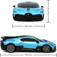 DWI 1:24 2,4G Mini coche de Control remoto Bugatti Divo azul con licencia oficial RC modelo de coche juguetes con luces de trabajo para niños regalos