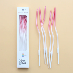 Bougies Magiques Spirales Artisanales (6 Pièces) – Décoratives Colorées <span class=keywords><strong>pour</strong></span> Mariages, Fêtes, Anniversaires d'Enfants et Décorations de Noël - Product Image 6