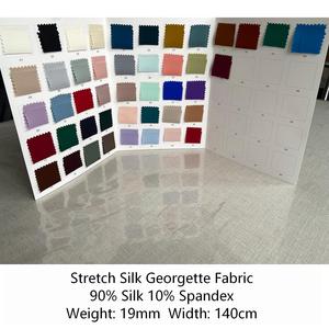 Tissu en Georgette de Soie Écologique Extensible 19MM, 90% Soie de Mûrier 10% Spandex, Couleur Unie pour Robes de Mariée, Chemises, Vêtements de Nuit - Product Image 6