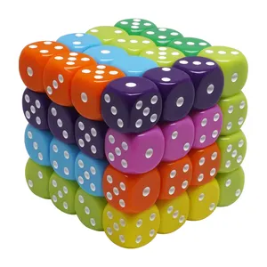 制造亚克力圆形单面空白圆点骰子定制16毫米各种颜色圆点骰子