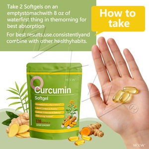 Cápsulas de Cúrcuma y Curcumina de Suministro de Fábrica, 120 Unidades, Antioxidante Celular, Mejora la Inmunidad, Promueve la Salud de las Articulaciones - Product Image 2