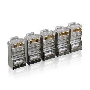 Conector de Red RJ45 ITLY 8P8C, Enchapado en Oro, de Bronce Fosforoso, Sin Blindaje, para Cable Cat5e - Product Image 1