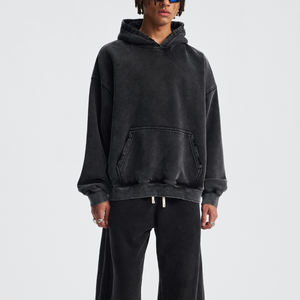 เสื้อฮู้ดดี้ผ้าคอตตอน 100% เกรดพรีเมียม 500gsm ทรงโอเวอร์ไซส์ สไตล์สตรีทแวร์ สกรีนโลโก้แบบพัฟพิมพ์ ผ้าหนา - Product Image 4