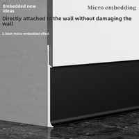 Plinthe encastrée en aluminium, profilé de plinthe dissimulé, garniture métallique Shadowline pour mur