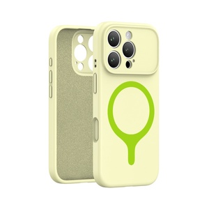 Coque de téléphone magnétique en silicone liquide personnalisée pour iPhone 17 14 15 16 Pro Max 17 Air avec bouton tactile pour caméra IA et protection antichoc - Product Image 1