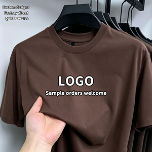 เสื้อยืดทรงบ็อกซี่ คัตติ้งใหม่ ทรงครอปหลวม ผ้าฝ้ายแท้ 100% สีพื้น สไตล์อเมริกัน น้ำหนัก 230GSM ทรงไหล่ตก - Product Image 1