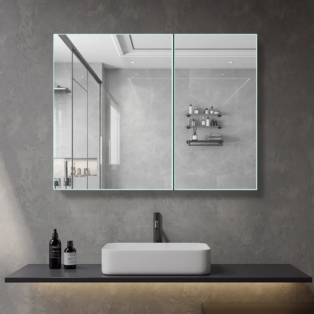 Rongchang Fashion Modern Medicine Hang The Wall Defogging Mirror Cabinet For Bathroom Mirror Cabinet