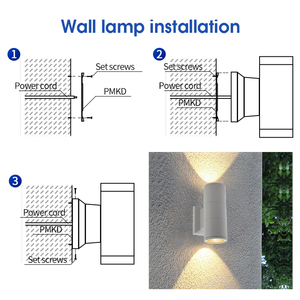 Nhôm IP65 màu đen xám lên và xuống ánh sáng Tường <span class=keywords><strong>12V</strong></span> hiên ánh sáng ngoài trời đèn Tường Khung ánh sáng cho cảnh quan sân vườn - Product Image 2
