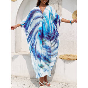 Kimono ad acquerello Abaya in Chiffon di ispirazione <span class=keywords><strong>turca</strong></span> Dubai party cerimoniale di abbigliamento festivo aperto sul davanti - Product Image 4
