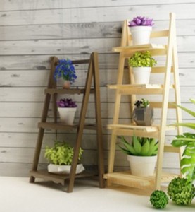 Estante de madera con soporte para flores, mueble moderno para el hogar, creativo, de cuatro capas - Product Image 4