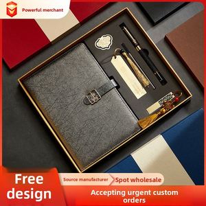 Jiubo Nouveau Cadeau d'entreprise pour réunion annuelle : Ensemble carnet A5 en similicuir de style chinois et tasse isotherme, idéal pour le bureau - Product Image 2
