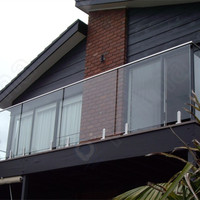 Système de garde-corps en verre sans cadre avec fixation par spigot, directement de l'usine, pour balcon, escalier et terrasse