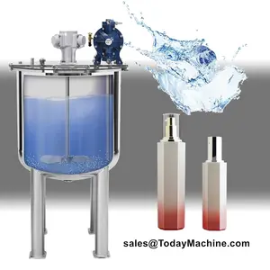 Hair Dye Paste Stainless Steel Mixing Tank With High Speed Disperser Stirrer