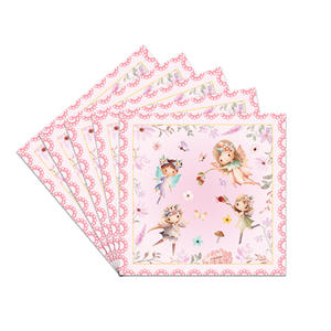 Vajilla Desechable con Temática de Hada DE LAS Flores, Platos de Papel, Servilletas, Vajilla, Suministros para Fiestas, Venta Al por Mayor - Product Image 5