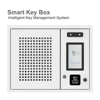 Gabinete de Llaves Inteligente con 10 Ranuras, Caja Fuerte con Control de Llaves RFID, Sistema Electrónico de Gestión de Llaves, Montaje en Pared, NFC, Huella Dactilar, Reconocimiento Facial