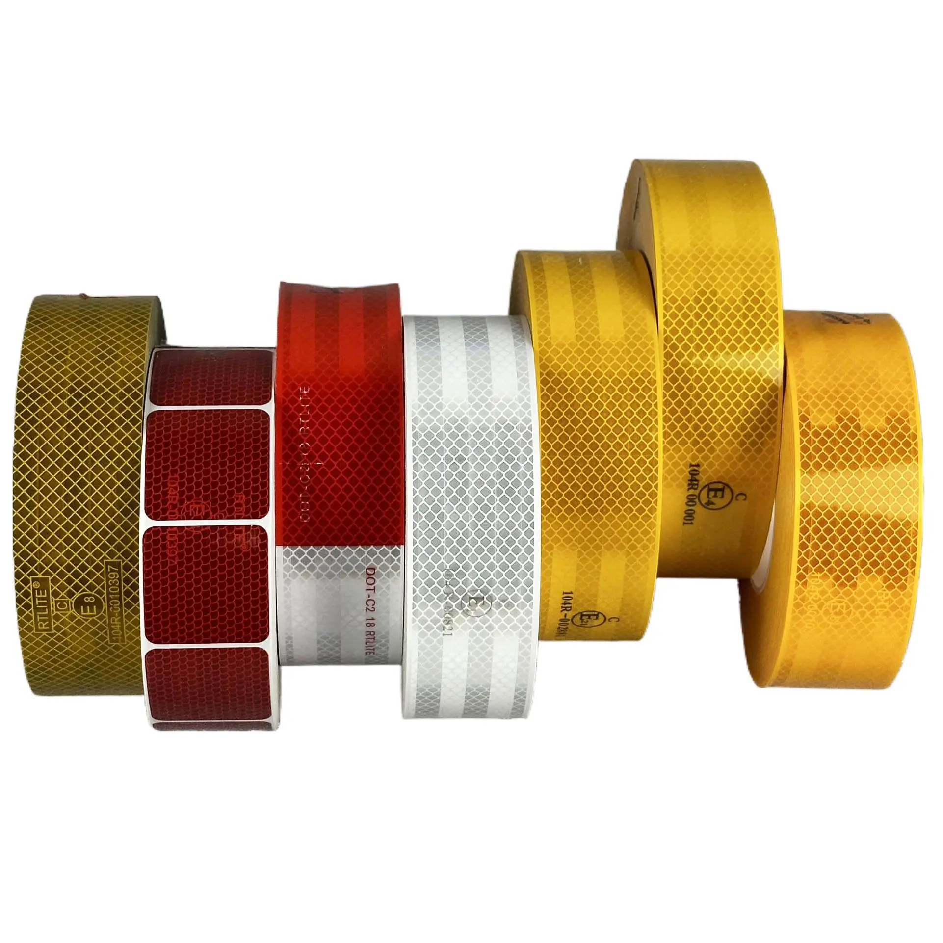 2 Inch Self Adhesive Red White Yellow Vehicle Truck ECE 104R Safety DOT C2 Reflective Tape