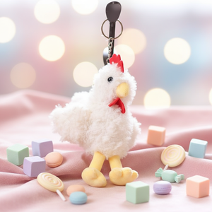 Lindo Peluche de Pollo Mini Esponjoso, Muñeco de Peluche Suave, Llavero de Moda para Decoración de Bolsos y Accesorios Diarios Encantadores - Product Image 6