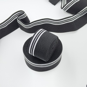 Haute qualité personnalisé élastique strié imprimé Logo durable Nylon Polyester ceinture pour ceinture sangle sacs chaussures - Product Image 1