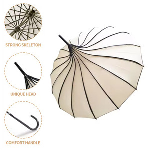 Parapluie Pagoda Arc-en-ciel en Stock pour Femmes avec Long Manche 190T Semi-Automatique Ouverture Automatique Design Personnalisé Cadeaux d'Entreprise pour Fêtes - Product Image 6
