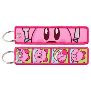 Llavero de tela y aleación con diseño personalizado de Kirby y <span class=keywords><strong>Mario</strong></span> Jet Tag, bordado genial de anime japonés, 10g, para regalos promocionales y como colgante para bolso - Product Image 3