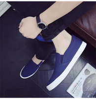 Chaussures en toile à enfiler de haute qualité pour hommes, disponibles en blanc, noir, marine et denim