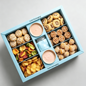 Boîte en papier kraft double couche personnalisée <span class=keywords><strong>pour</strong></span> boulangerie arabe avec gaufrage, recyclable, <span class=keywords><strong>pour</strong></span> desserts et chewing-gums - Product Image 2