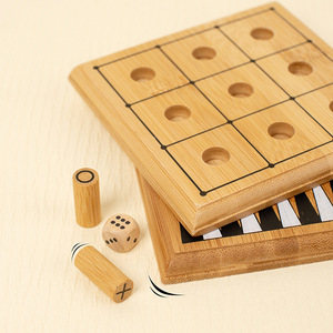 Juego de Ajedrez de Bolsillo: Tablero de Viaje para <span class=keywords><strong>Juegos</strong></span> Individuales y Clásicos <span class=keywords><strong>como</strong></span> <span class=keywords><strong>Ludo</strong></span>, Backgammon, Damas y Tres en Raya, Juego de Mesa de Madera - Product Image 3