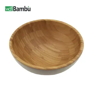 Wholesale Eco-friendly Wooden Bamboo Salad Serving Bowl Kitchen Pet Bowls & Feeders Bamboo Bowl