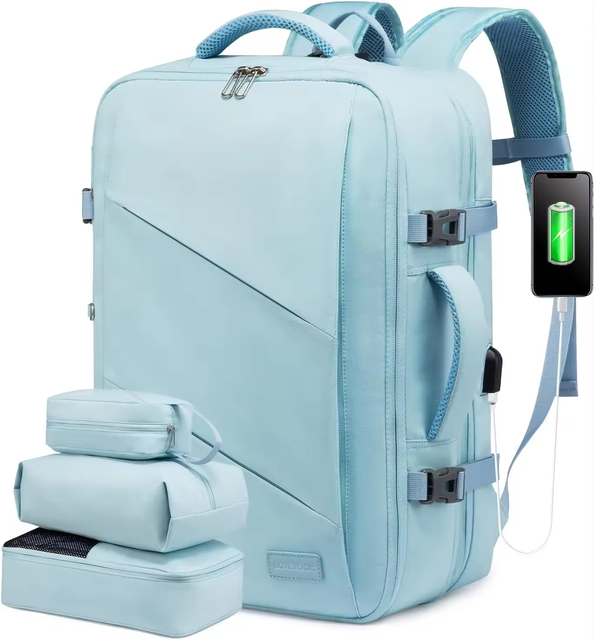 Unisex Fashion Travel Laptop Backpack 30-40L USB Port Waterproof Customizable Color & Design