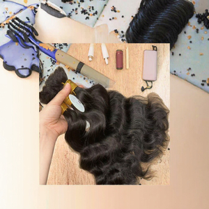 Extensiones de Cabello Humano Natural con Ondas Suaves, Cabello Remy a Granel sin Trama para Trenzas y Peinados Personalizados, Cabello Remy a Granel, Tamaño Personalizado - Product Image 2