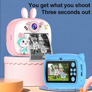 กล้องถ่ายรูปสำเร็จรูปสำหรับเด็ก Sweet Bunny พร้อมเลนส์คู่ สำหรับเด็กอายุ 3-6 ปี พิมพ์ภาพถ่ายและบันทึกวิดีโอได้ - Product Image 4