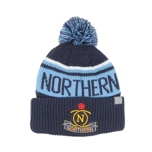 Gorros de Punto Jacquard Personalizados al por Mayor con Logotipo Bordado, Gorros de Punto con Pompón 100% Acrílico, Gorros Cálidos para Invierno - Product Image 2