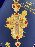 Grec Orthodoxe Religieux Église Métal Artisanat Sternum Croix Pendentif Collier Catholique Décoration Icône Bijoux pour Prière Plaqué