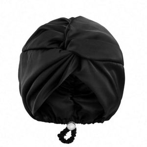High Quality Silky Satin <b>Twist</b> Turban Ladies Outdoor Adjustable Fashion Multifunction Hair Care Headwraps - Product Image 6