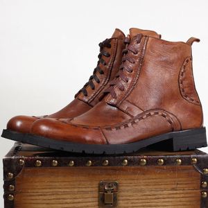 Bottes de travail imperméables pour hommes sur mesure en gros, bottes habillées tendance pour hommes, bottes en cuir véritable et daim - Product Image 5